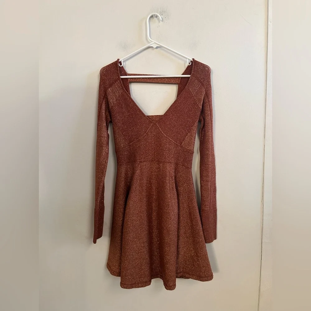 Free people wildest dreams glitter mini dress‎ small